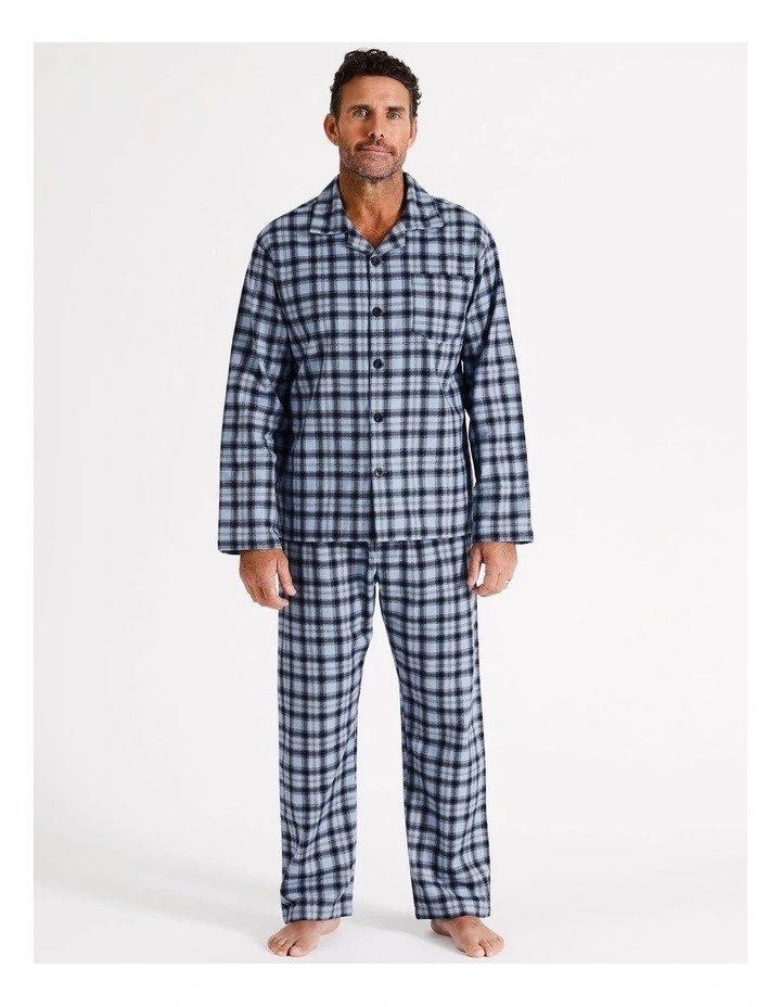 Essentials LS Flannelette PJ Set - Gibraltar Check image 1