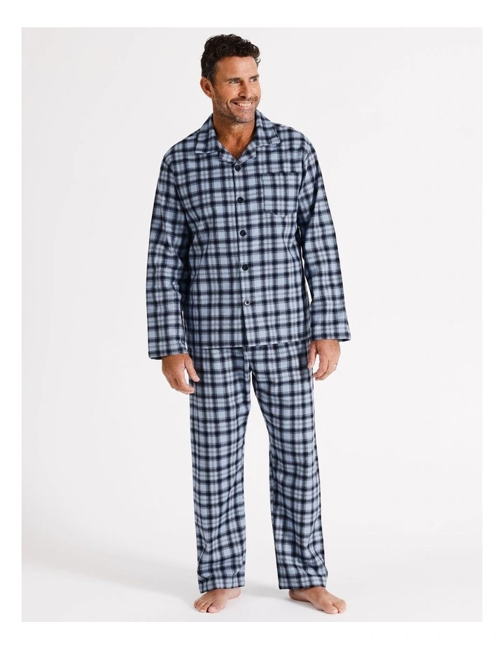 Essentials LS Flannelette PJ Set - Gibraltar Check image 3