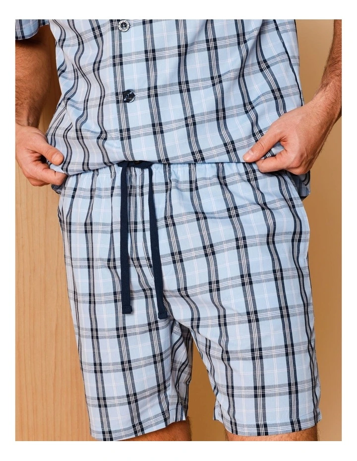 Short Sleeve Poplin PJ Set in Jess Check image 4