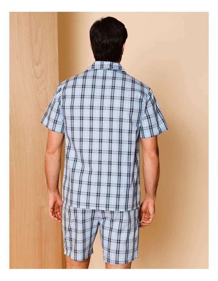 Short Sleeve Poplin PJ Set in Jess Check image 5