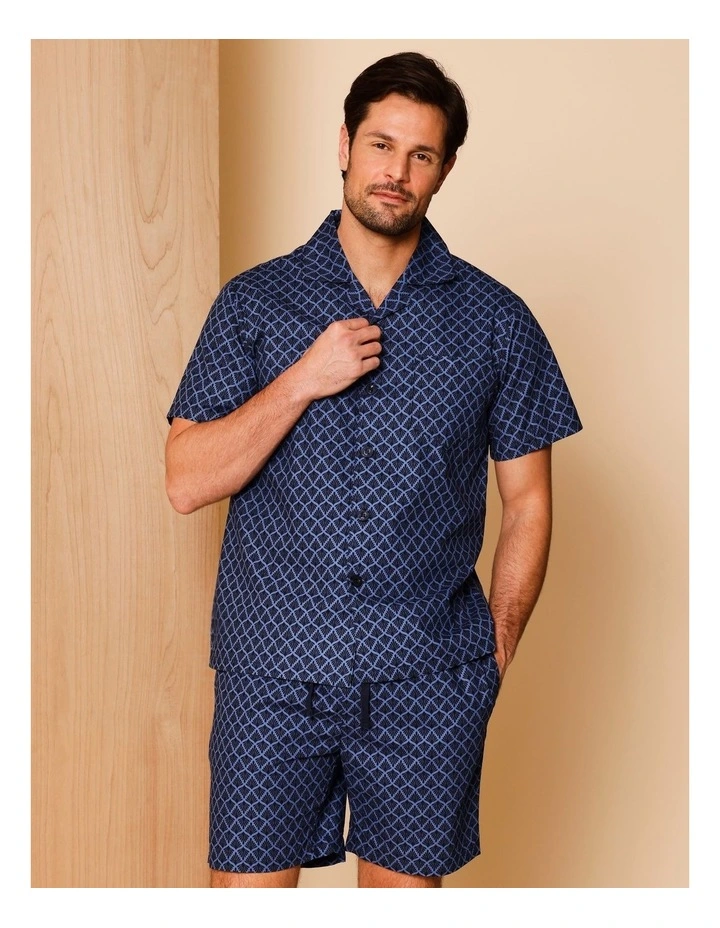 Short Sleeve Poplin PJ Set in Floral image 2