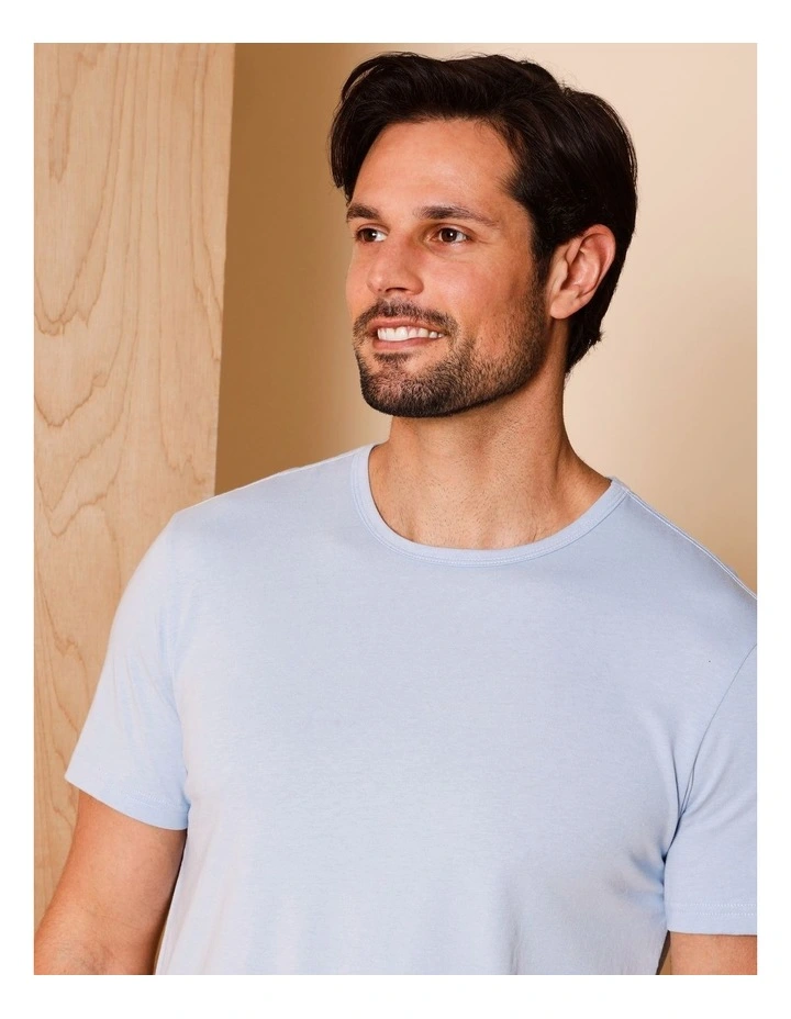 Tee & Poplin Short PJ Set in Sail Stripe image 3