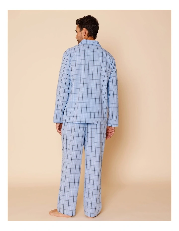 Long Sleeve Organic Cotton PJ Set in Window Check image 5