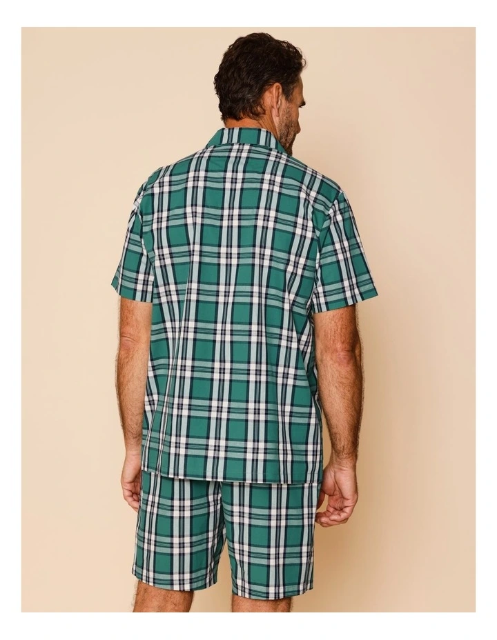 Short Sleeve Organic Cotton PJ Set in Check image 5