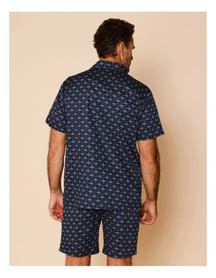 Short Sleeve Cotton Sateen PJ Set in Heron Island image 5