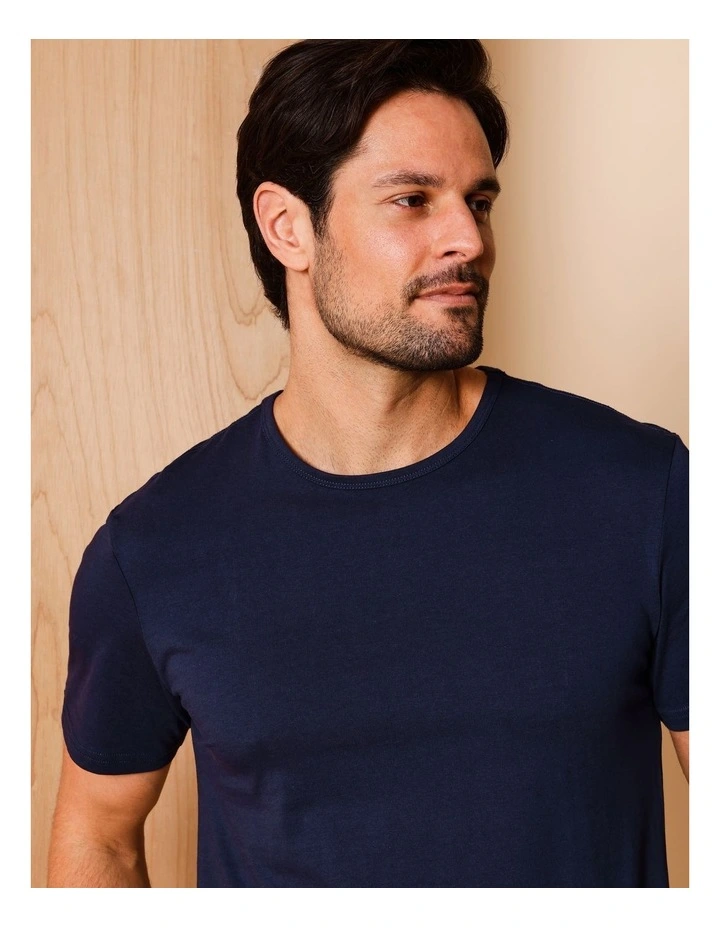 Tee & Cotton Sateen Short PJ Set Dogs in Navy image 3