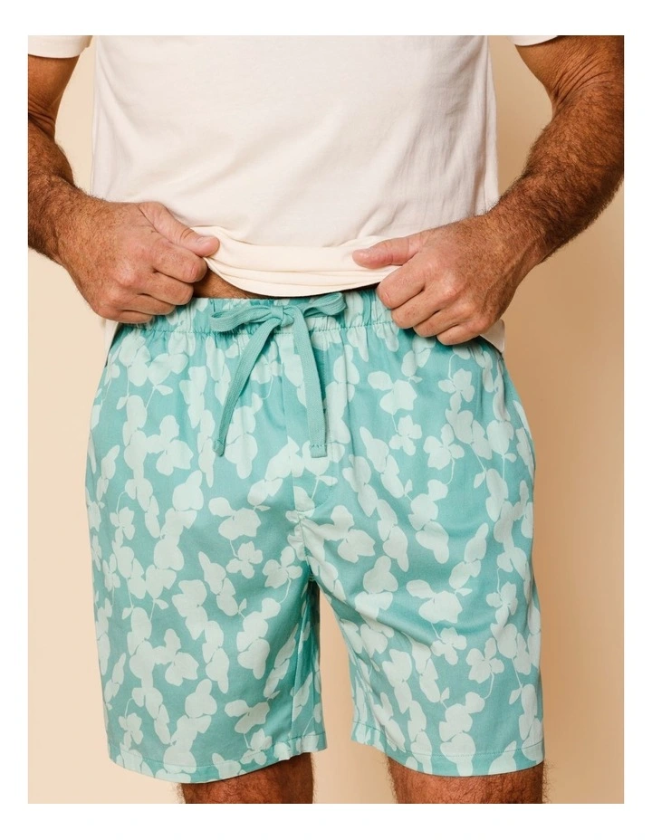 Tee & Cotton Sateen Short PJ Set in Floral Tones image 3