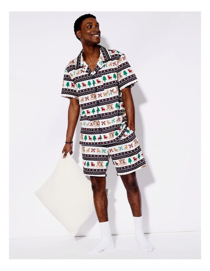 Family Men's Charity Bear Christmas Short Sleeve PJ Set image 2