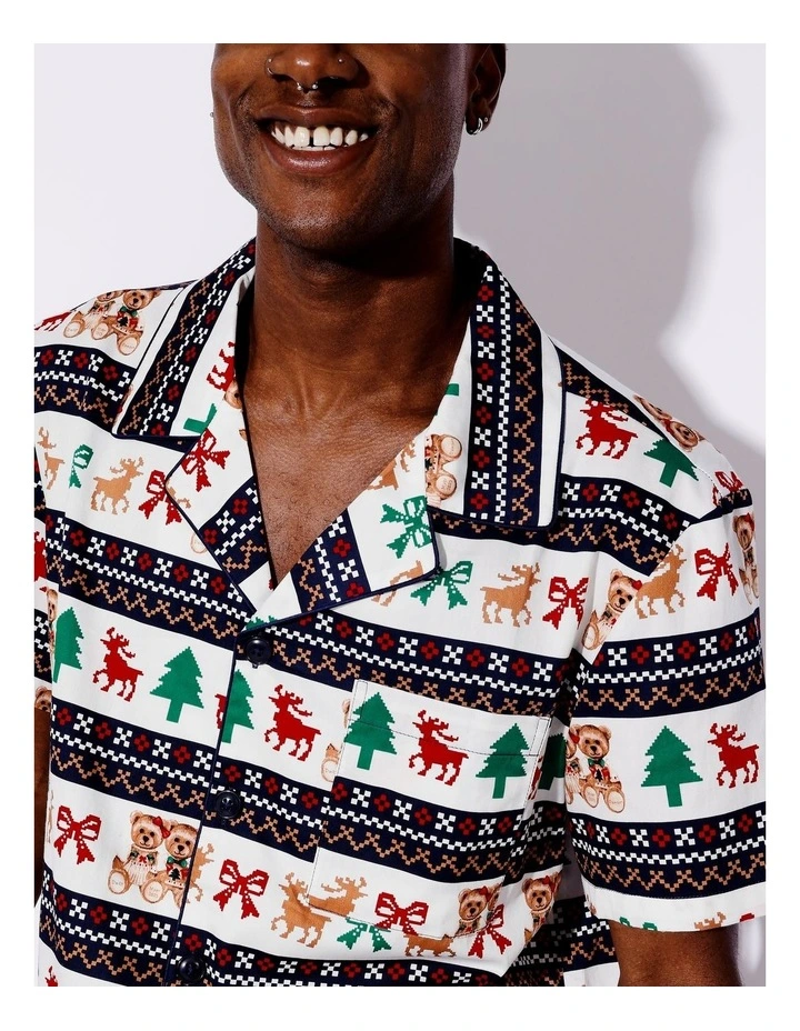 Family Men's Charity Bear Christmas Short Sleeve PJ Set image 3