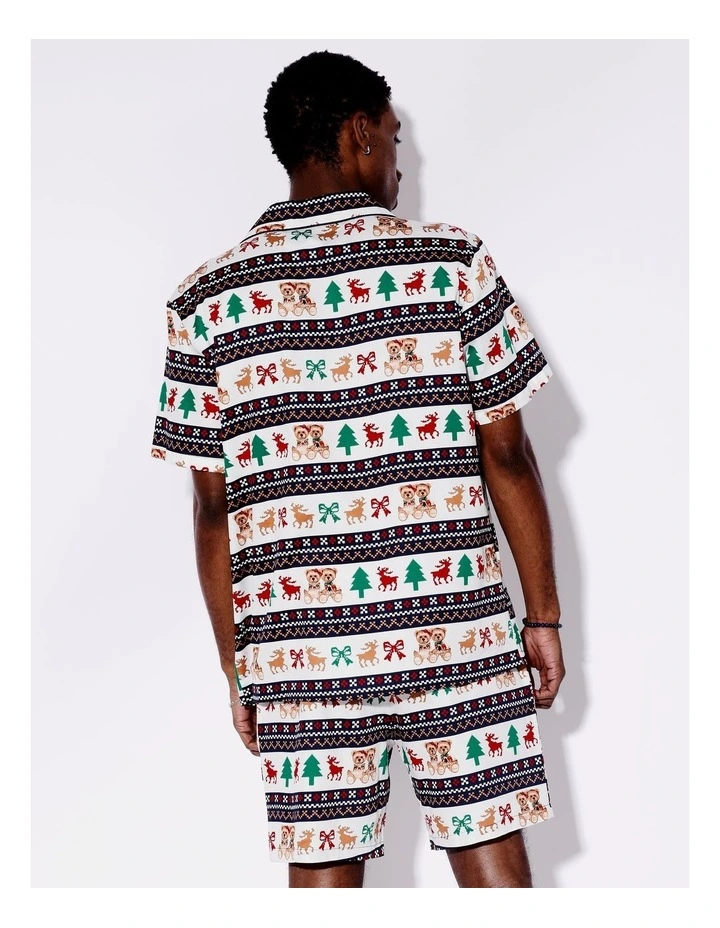 Family Men's Charity Bear Christmas Short Sleeve PJ Set image 5