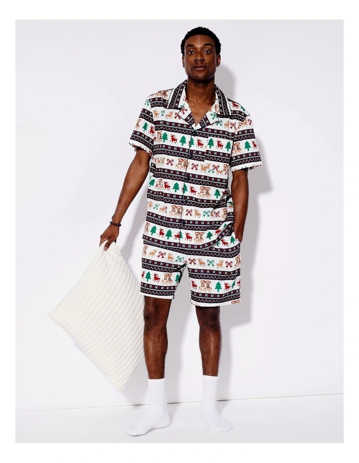 Family Men's Charity Bear Christmas Short Sleeve PJ Set image 6
