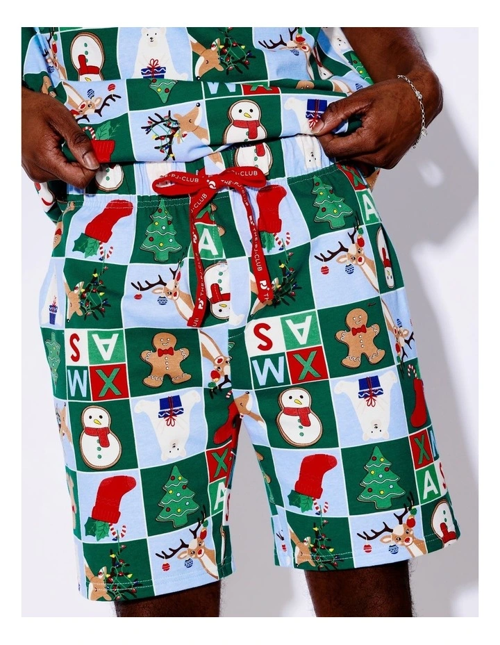 Family Men's Christmas Short Sleeve PJ Set in Wrapping Paper image 5