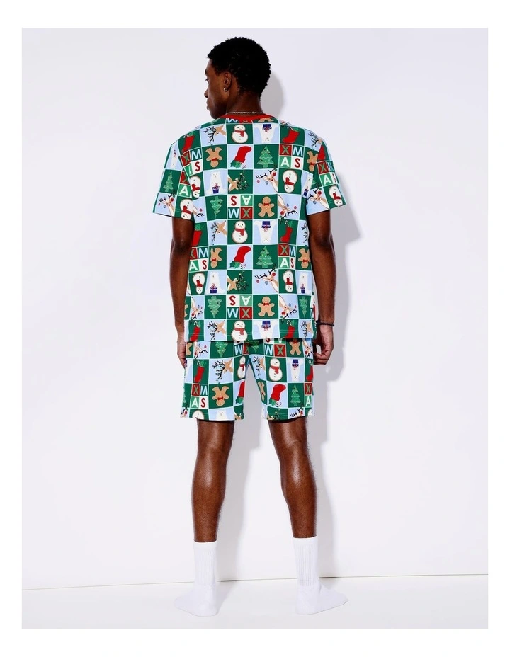 Family Men's Christmas Short Sleeve PJ Set in Wrapping Paper image 6