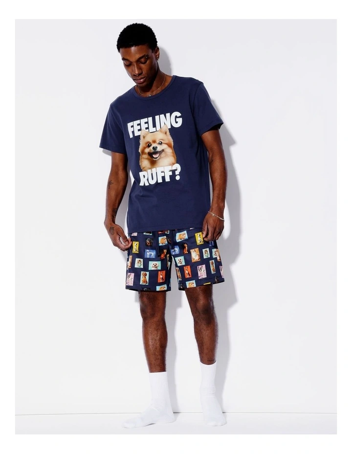 Tee & Sateen Short Ruff in Navy image 1