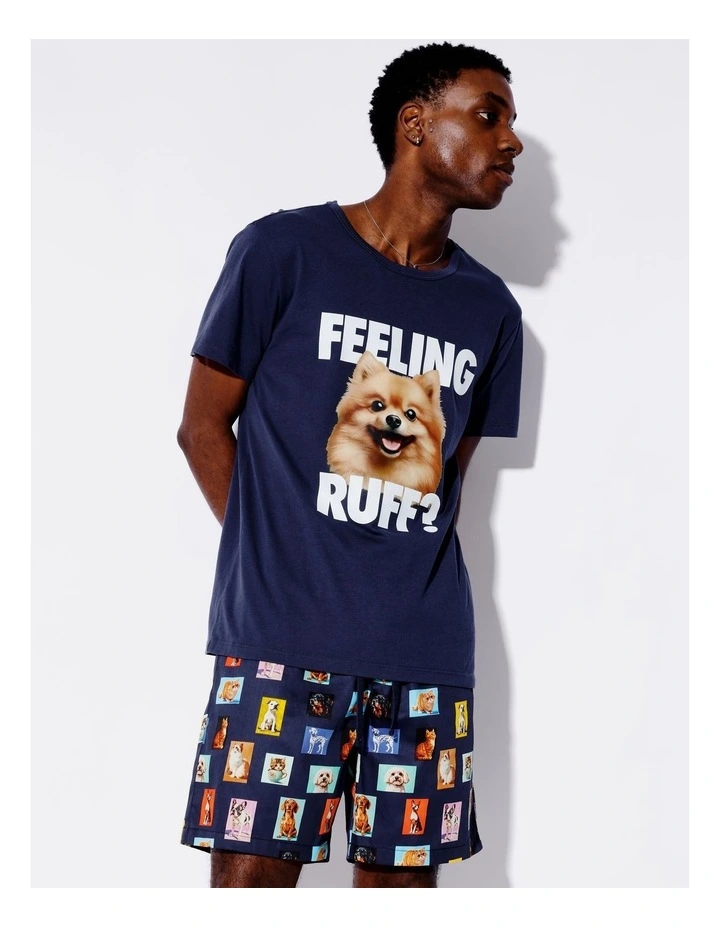 Tee & Sateen Short Ruff in Navy image 2
