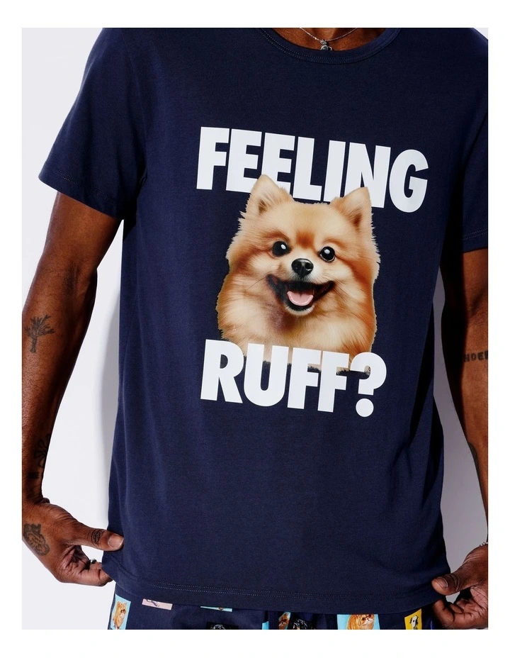 Tee & Sateen Short Ruff in Navy image 3