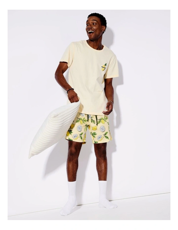 Tee & Sateen Short in Lemon Squeezy image 2