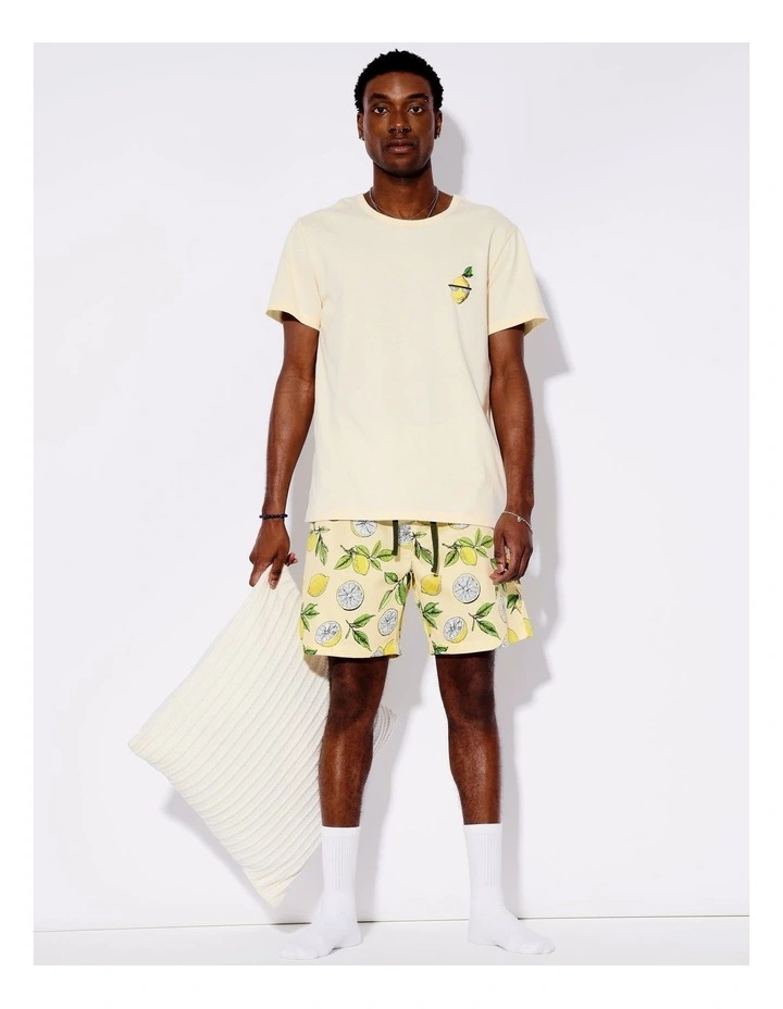 Tee & Sateen Short in Lemon Squeezy image 4