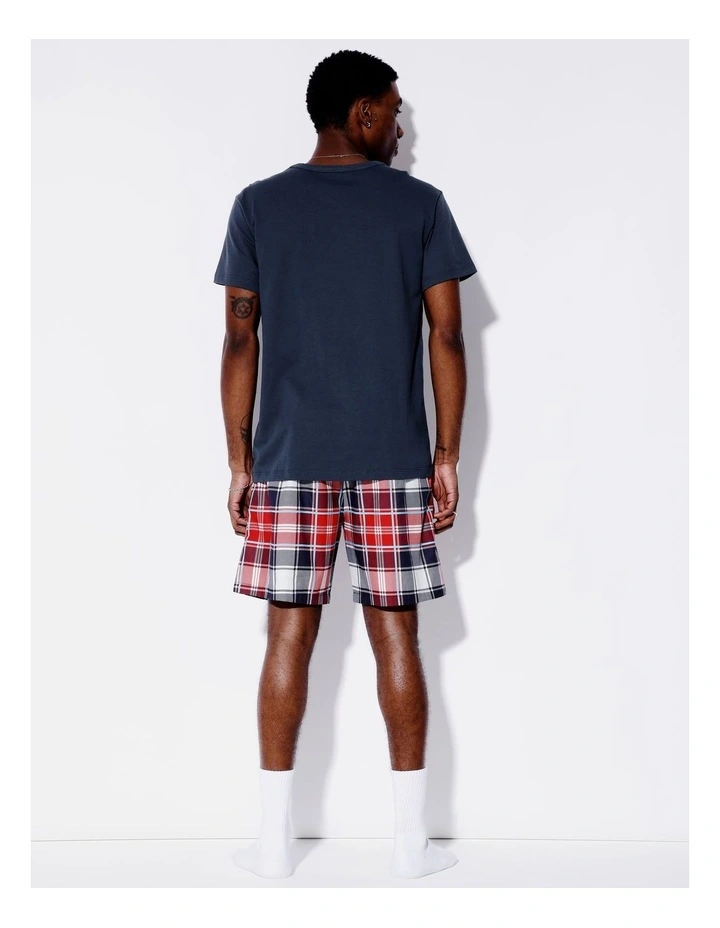 Tee & Sateen Short Check Mate in Blue image 5