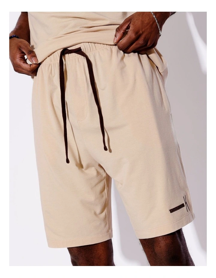 Bamboo Tee & Knit Short Rise And Grind in Sand image 5