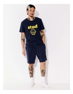 Bamboo Tee & Knit Short in Stud Muffin