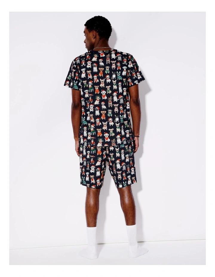 Tee & Knit Short Christmas Hounds in Navy image 5