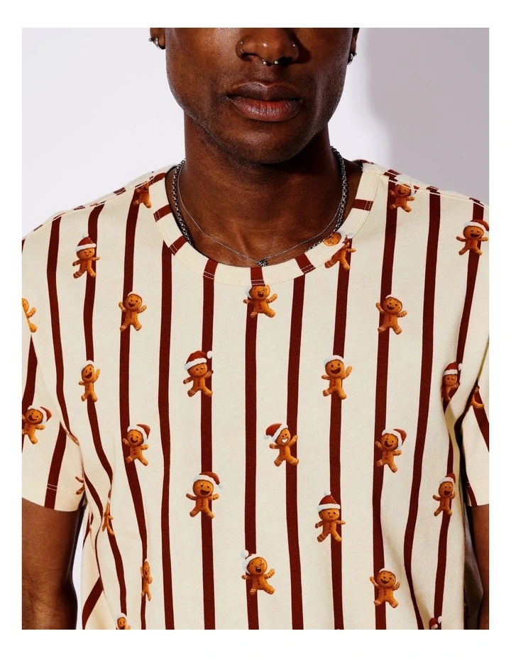 Tee & Knit Short Ginger Stripe in Sand image 3