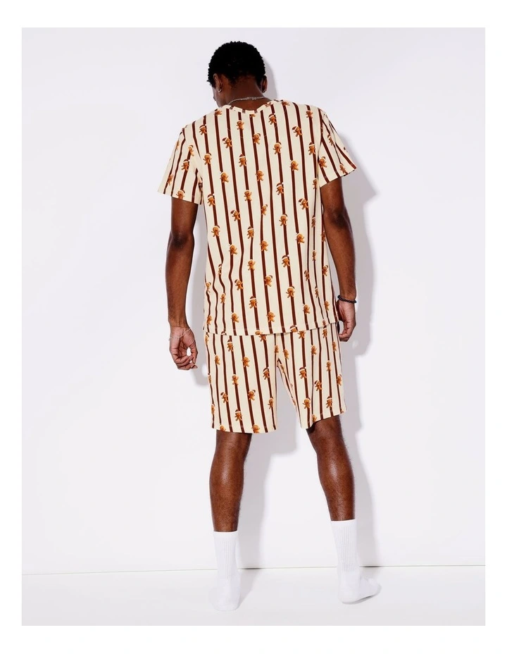 Tee & Knit Short Ginger Stripe in Sand image 4