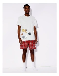 Hairy Maclary and Friends Family Mens Short Sleeve PJ Set in Red