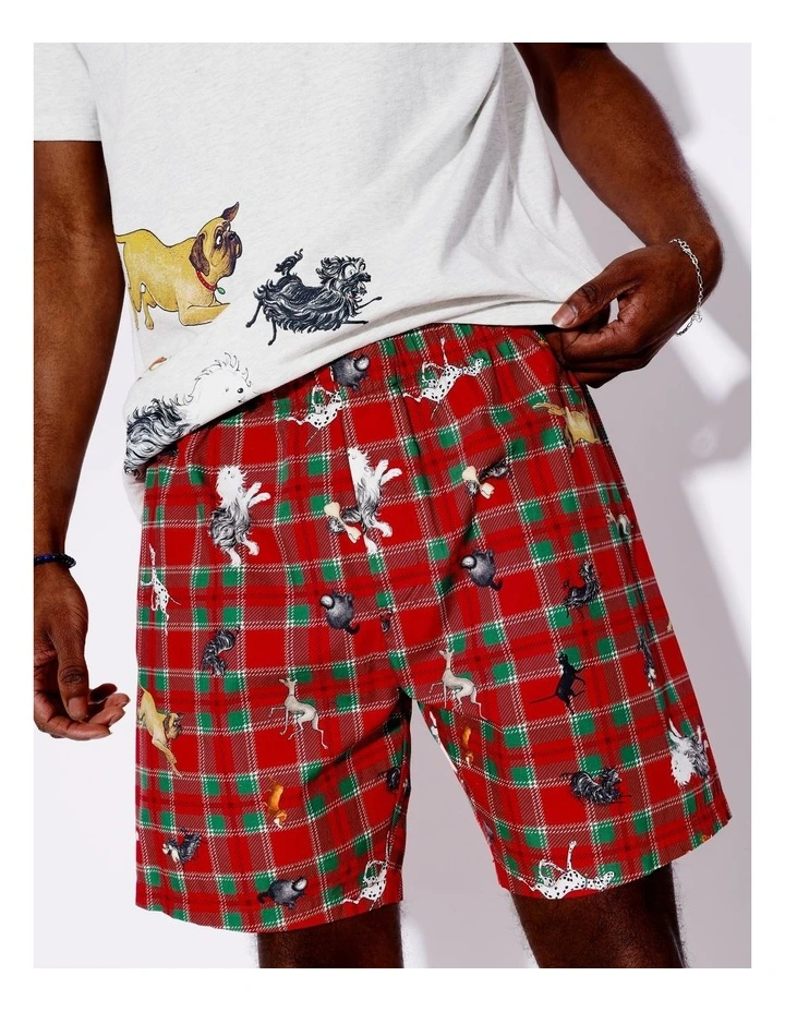 Hairy Maclary and Friends Family Mens Short Sleeve PJ Set in Red image 5