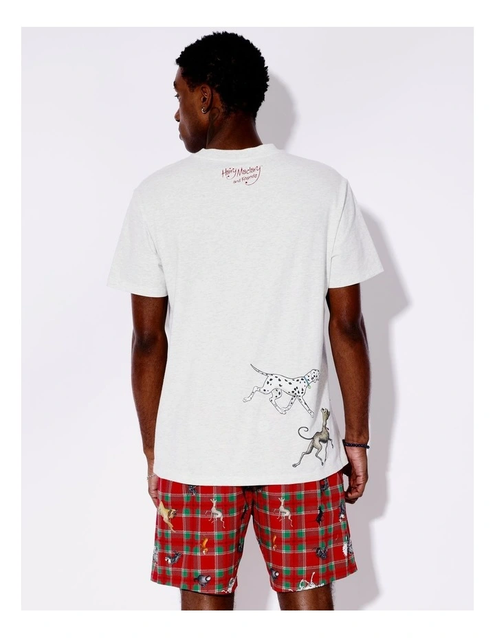 Hairy Maclary and Friends Family Mens Short Sleeve PJ Set in Red image 6
