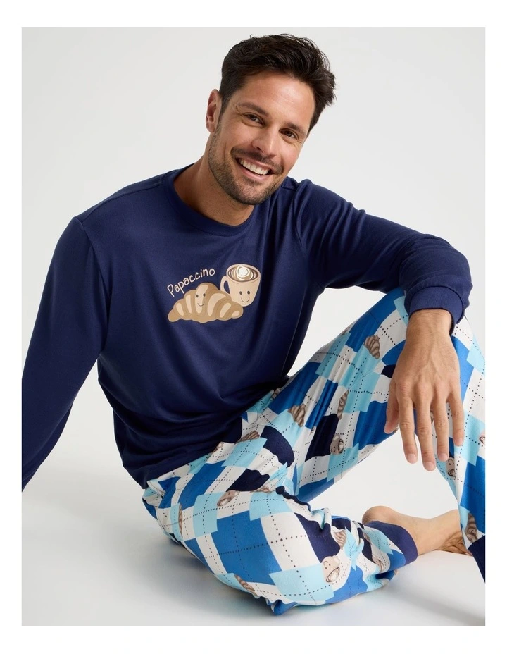 Cosy Knit Pyjama Set in Poppaccino Print image 1