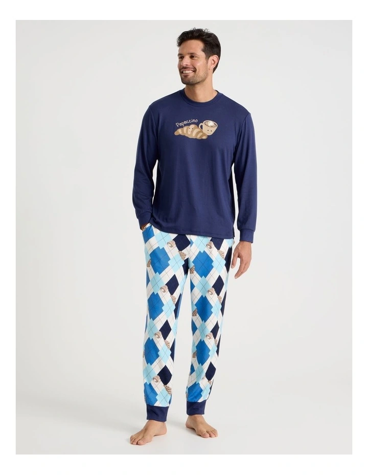 Cosy Knit Pyjama Set in Poppaccino Print image 2