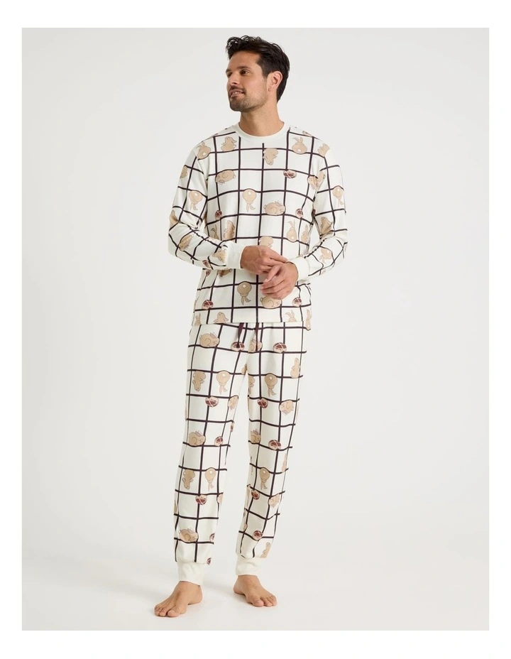 Knit Family Pyjama Set in Bunnies Print image 1