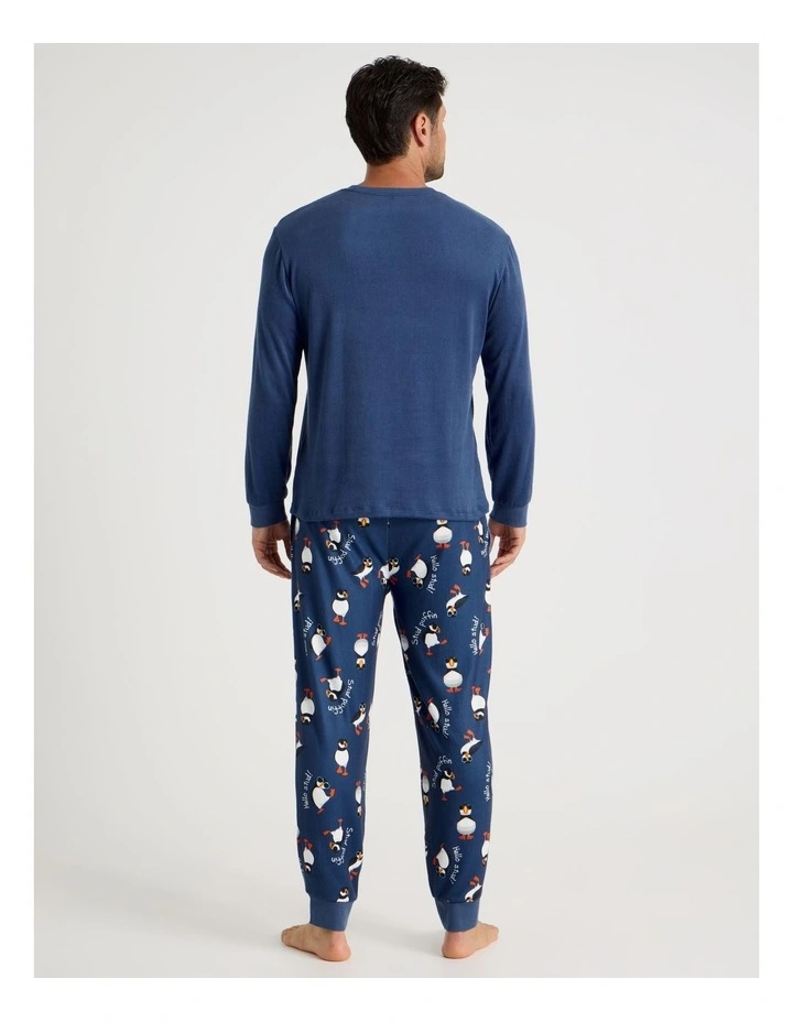 Cosy Knit Pyjama Set in Stud Puffin Print image 5