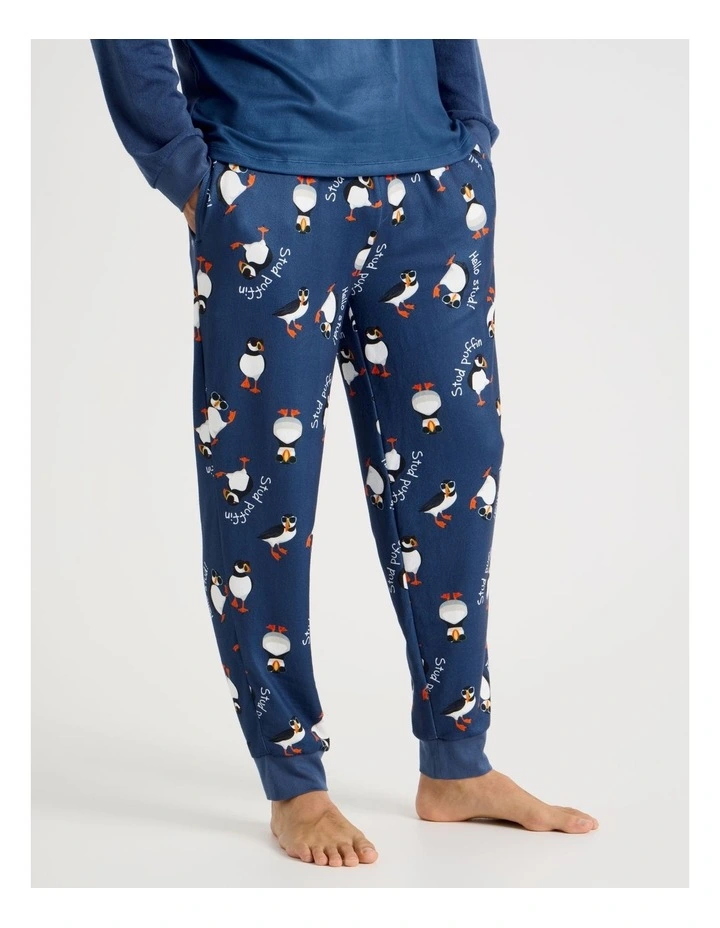 Cosy Knit Pyjama Set in Stud Puffin Print image 6