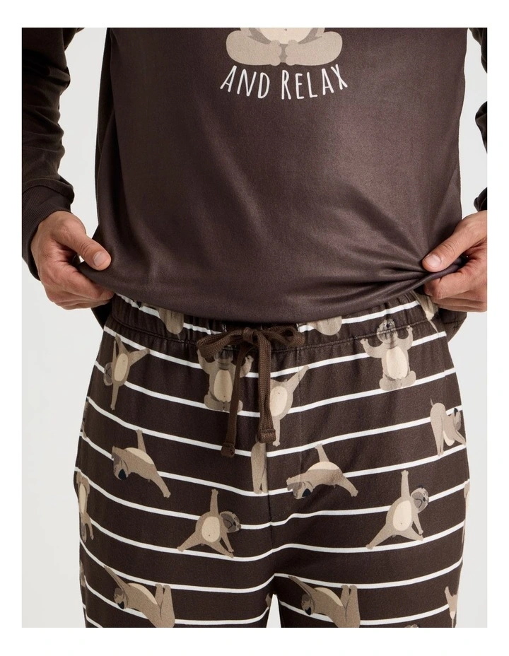 Cosy Knit Pyjama Set in Paws Print image 4