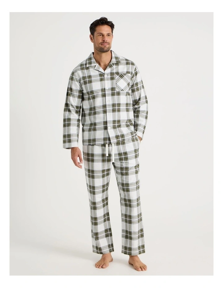 Long Sleeve Flannelette Pyjama Set in Winter Check image 1