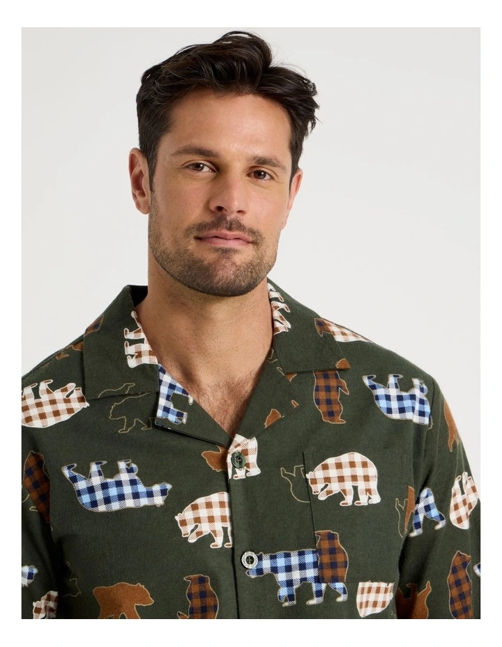 Long Sleeve Flannelette Pyjama Set in Winter Bears image 2
