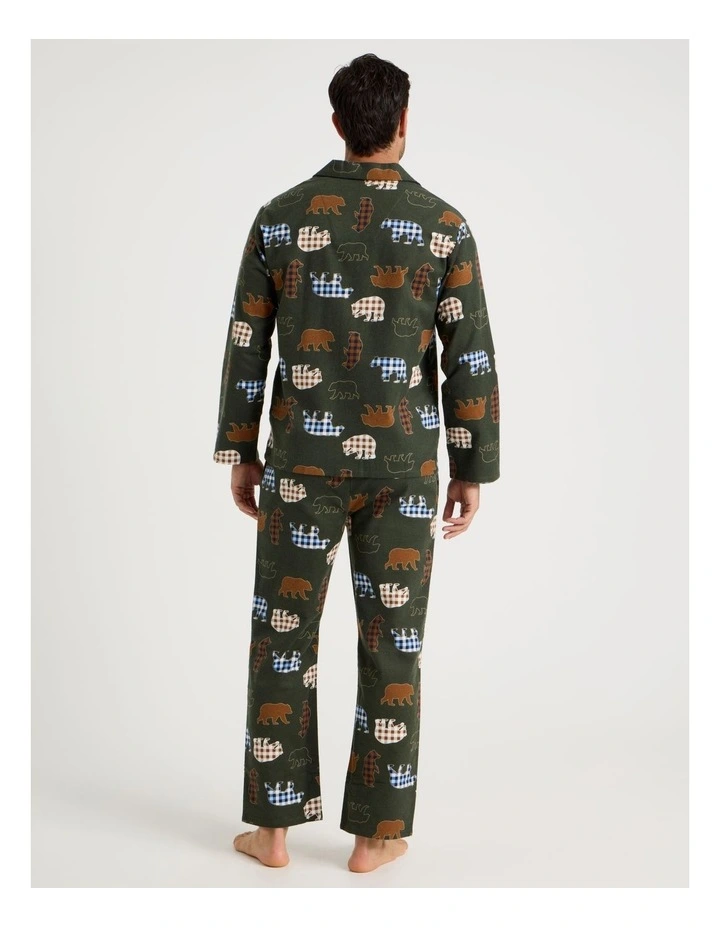 Long Sleeve Flannelette Pyjama Set in Winter Bears image 4