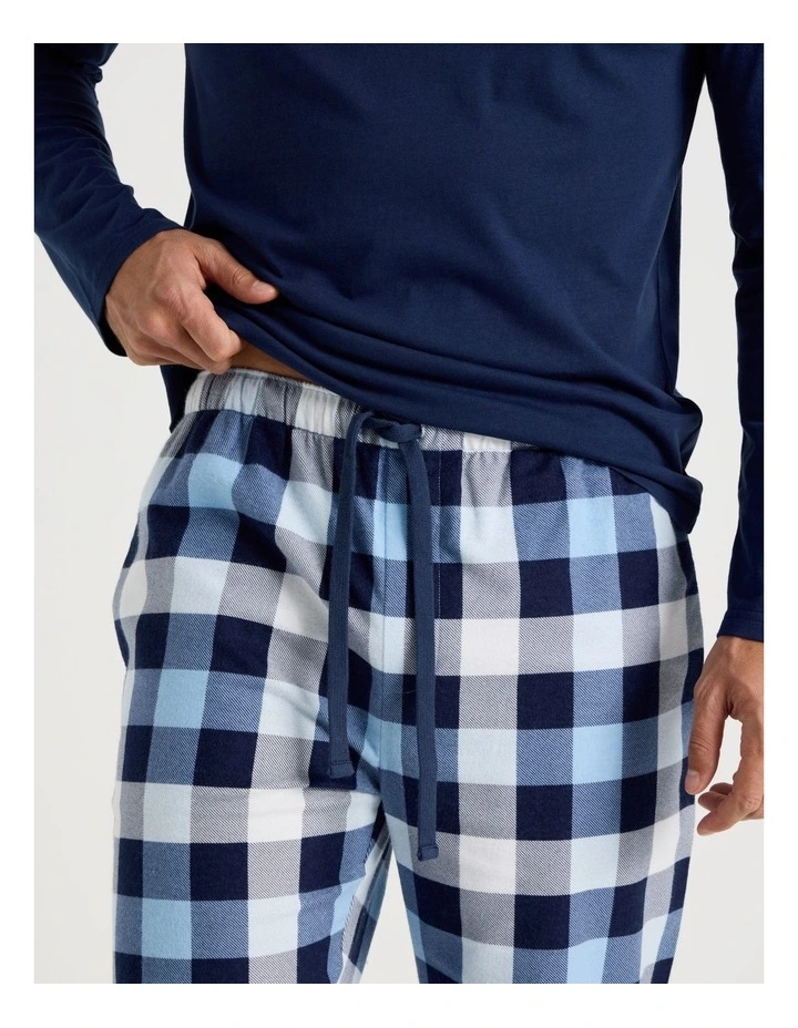 Long Sleeve Tee and Flannelette Pant Pyjama Set in Buffalo Check image 3