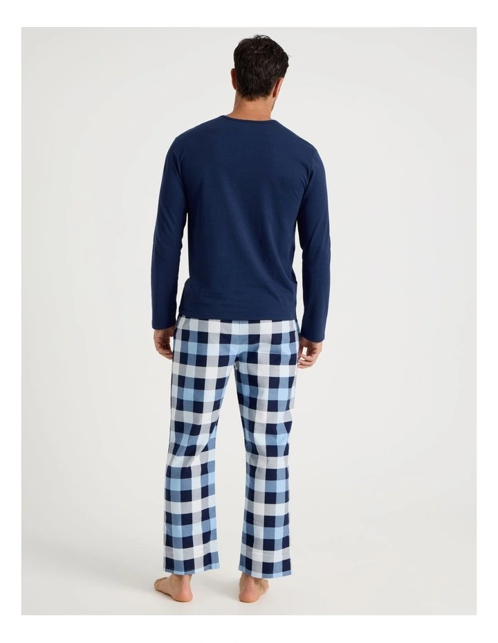 Long Sleeve Tee and Flannelette Pant Pyjama Set in Buffalo Check image 4