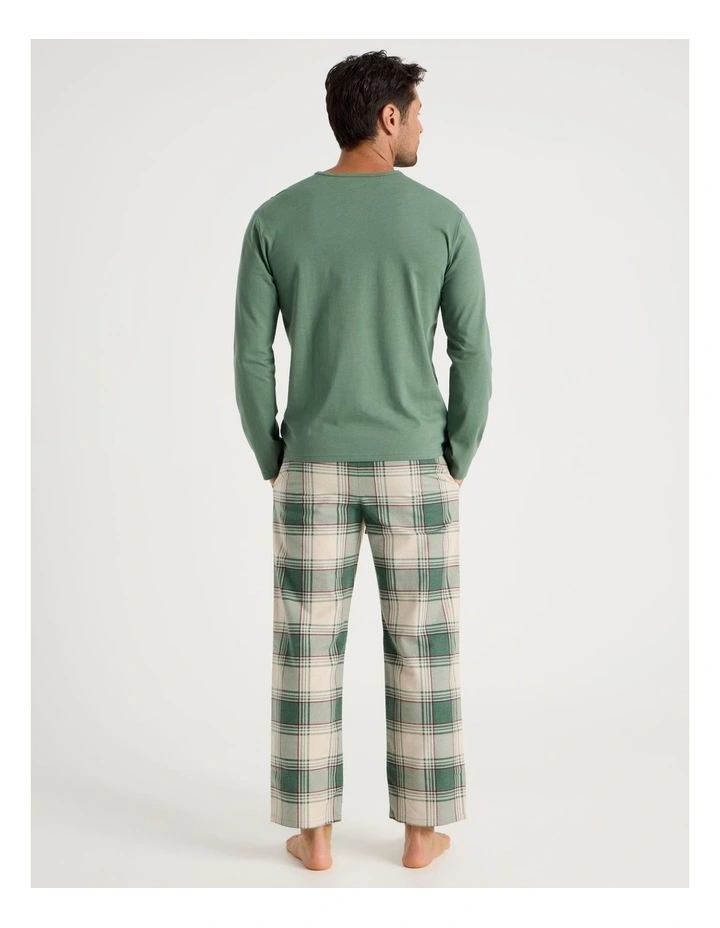 Long Sleeve Tee and Flannelette Pant Pyjama Set in Winter Check image 4