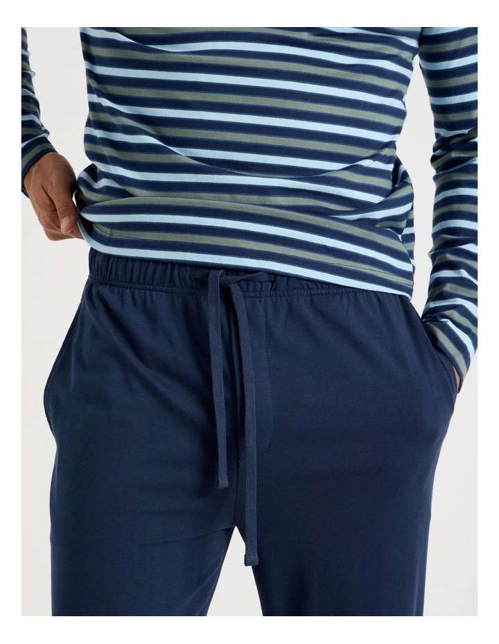 Long Sleeve Tee and Jogger Knit Pyjama Set in Multi Stripe image 3