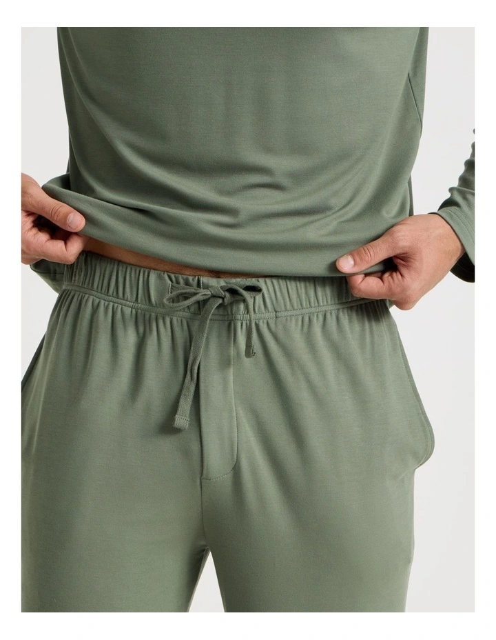 Bamboo Knit Pyjama Set in Green image 4