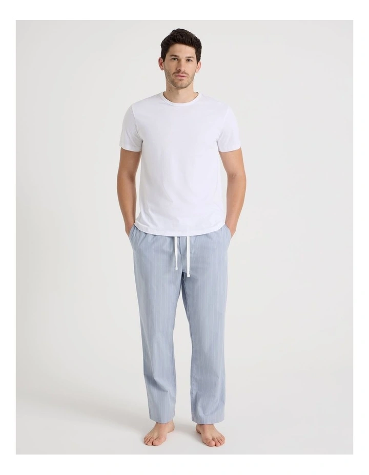 Tee & Pant Pyjama Set in Poplin Classic Stripe image 1