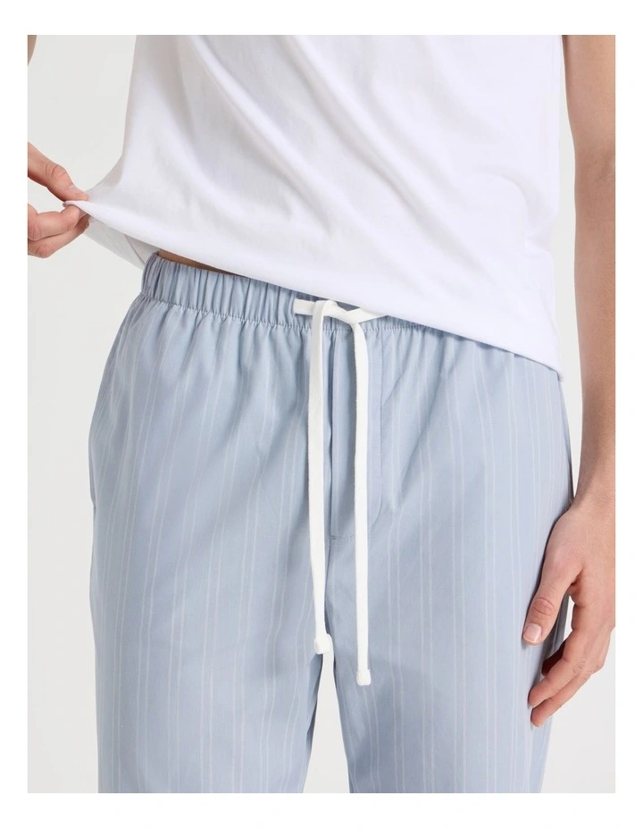 Tee & Pant Pyjama Set in Poplin Classic Stripe image 5