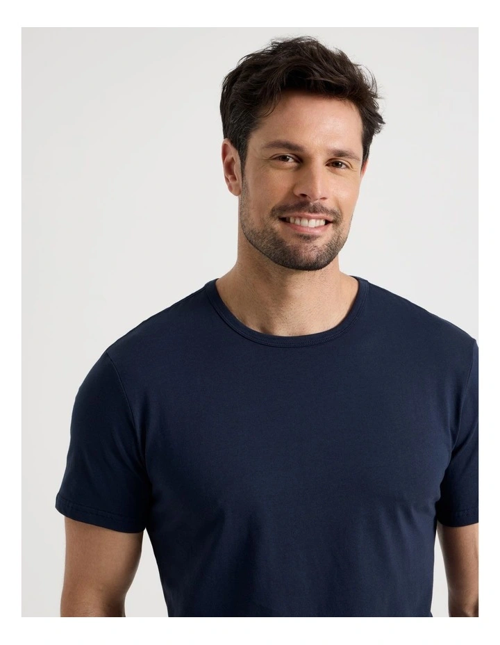 Sateen Tee and Pant Pyjama Set in Navy Nautical Print image 2