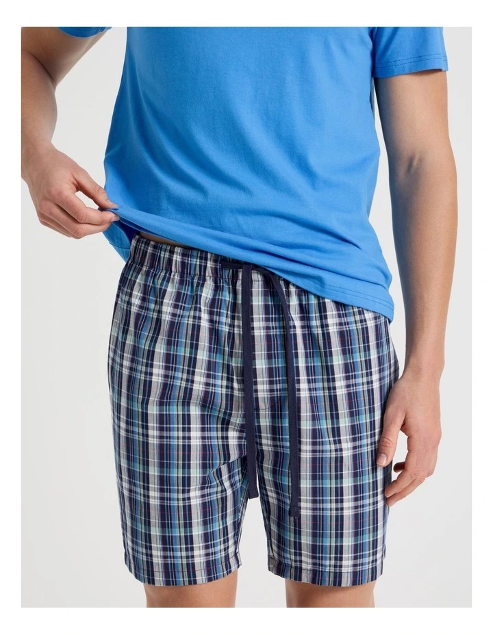 Tee & Short Set in Naval Check image 3