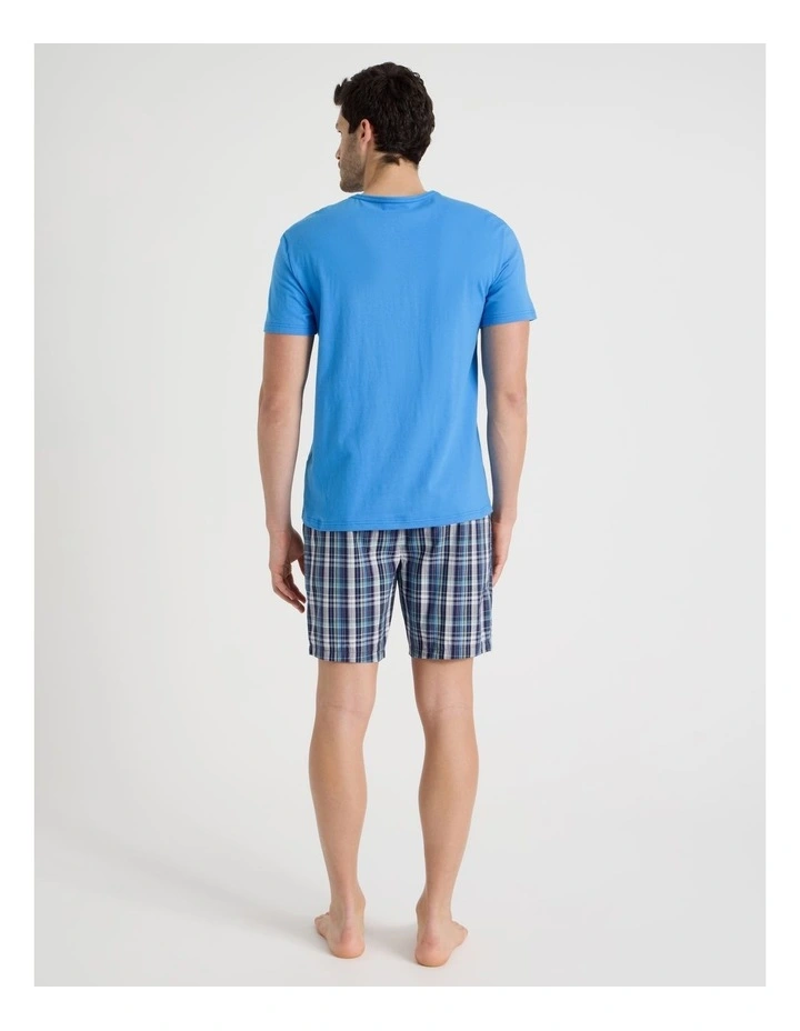 Tee & Short Set in Naval Check image 4